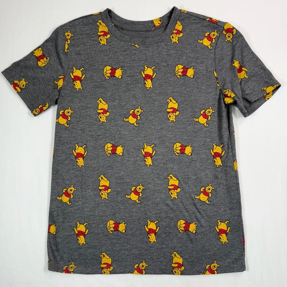 DISNEY Jerry Leigh Kids Grey‎ Winnie the Pooh Patterned Casual T-Shirt Size XS